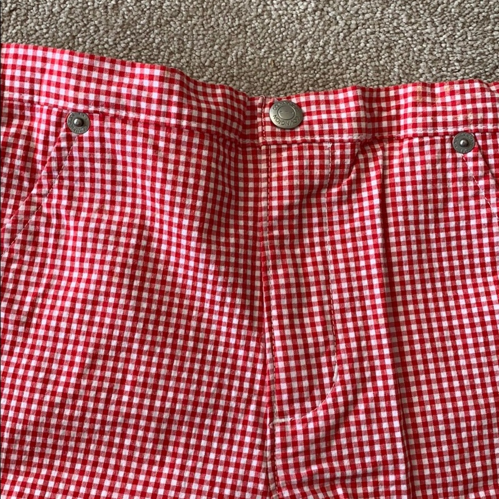 Red checkered capris - Picture 2 of 4